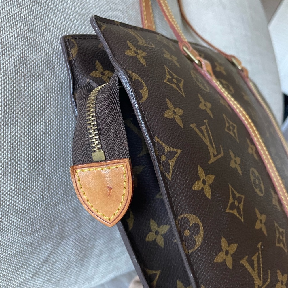 Authentic LOUIS VUITTON BABYLONE Shoulder Bag Monogram Leather Brown Nice Patina - Picture 5 of 12